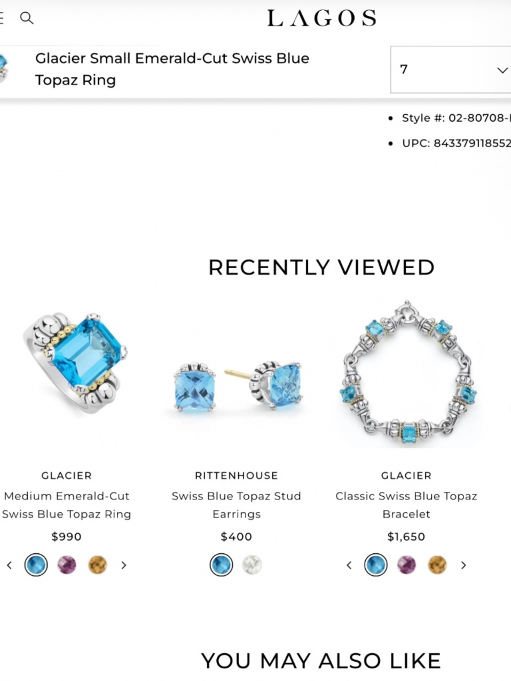 Lagos Blue Topaz set